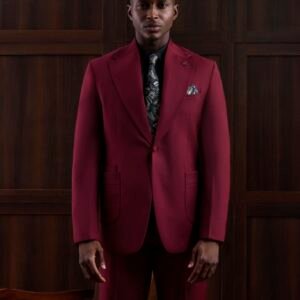 High-Wide Peak Lapel Suit – Side Pockets